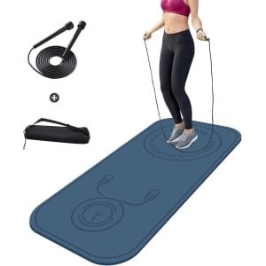 Antislip Springtouwmat voor Indoor en Outdoor Workouts - Ideaal voor Touwspringen, Yoga, en Krachttraining (140 x 62 cm)