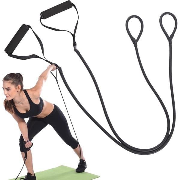 Antislip Yoga Stretchband met Verstelbare Handgreep - Ideaal voor Stretchen, Pilates en Krachttraining