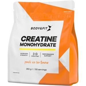 Body & Fit Creatine Monohydrate - Creatine Monohydraat - Supplement voor Spieropbouw/Prestaties - Peach Ice Tea - 250 gram (50 doseringen)