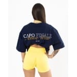 CF Oversized T-Shirt | CAPO FINALE - Woman T-shirt | L | Kleur Marineblauw | Sportkleding | Activewear | Gymkleding | Fitnesskleding | Sportoutfit | Fitness | Hardlopen | Crossfit | Yoga | Pilates | Krachttraining