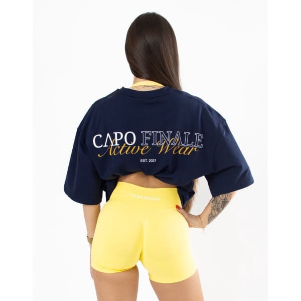 CF Oversized T-Shirt | CAPO FINALE - Woman T-shirt | L | Kleur Marineblauw | Sportkleding | Activewear | Gymkleding | Fitnesskleding | Sportoutfit | Fitness | Hardlopen | Crossfit | Yoga | Pilates | Krachttraining