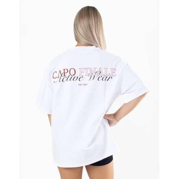 CF Oversized T-Shirt | CAPO FINALE - Woman T-shirt | XL | Kleur Wit | Sportkleding | Activewear | Gymkleding | Fitnesskleding | Sportoutfit | Fitness | Hardlopen | Crossfit | Yoga | Pilates | Krachttraining