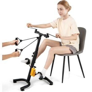 COSTWAY Pedaaltrainer, hometrainer, fiets, mini-stepper fitnessfiets, 9 standen verstelbaar en 53 x 43 x 73-102 cm, ideaal voor senioren