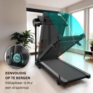 CRLYN® Loopband Inklapbaar - Wandelband Fitness - Treadmill - Zwart