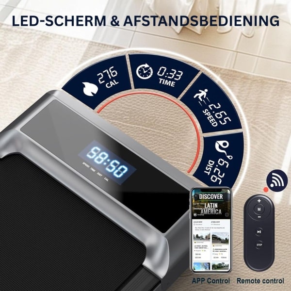 CRLYN® Walking Pad - Wandelband Fitness - Loopband Elektrisch - Zwart