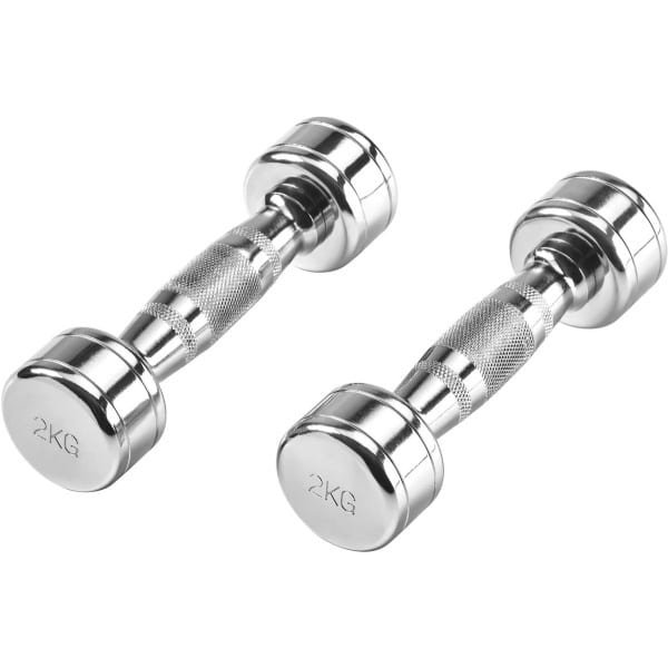 Chromen Korte Halters - Hoogglans Gepolijst Staal met Ergonomische Grip - Voor Krachttraining in Diverse Gewichten