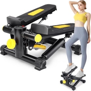 DailySuppliess® Stepper Fitness - Hometrainer - Crosstrainer Mini - Zwart met Geel