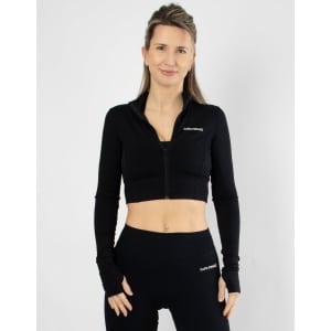 Divinity Zipper Crop Top | CAPO FINALE - Zipper | S | Kleur Black | Sportkleding | Activewear | Gymkleding | Fitnesskleding | Sportoutfit | Fitness | Hardlopen | Crossfit | Yoga | Pilates | Krachttraining