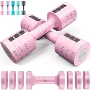 Dumbbells Verstelbare halters 1 paar - Snel verstelbare halters 09-45 kg - Gratis gewichten - Thuis gym workout - Krachttraining - 6-in-1 - Dames en heren - 09-23 kg