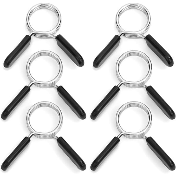Dussdote Barbell Spring Locks - Barbell Locks - Veerklemmen - Krachttraining Accessoires - voor krachttraining, gewichtheffen, fitness, sportschool - 6 stuks