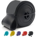 Elastische weerstandsbanden, fitnessband voor pull-ups, crossfit, dips, ondersteunde tractie, pilates, hulp bij pullups of gewichtheffen - Zwart / sterkste (36-67 kg)