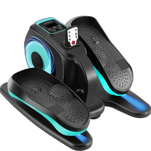 Elektrische Crosstrainer - Onder-Bureau Elliptical - Compacte Zit-Pedaaltrainer met Afstandsbediening - Geschikt voor Senioren & Jongeren - Draagbaar Fitnessapparaat