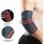 Elleboogbrace - Elleboogband Bescherming - Crossfit Fitness - Powerliften Basketbal - Tennis - Compressieband Maat L - Zwart