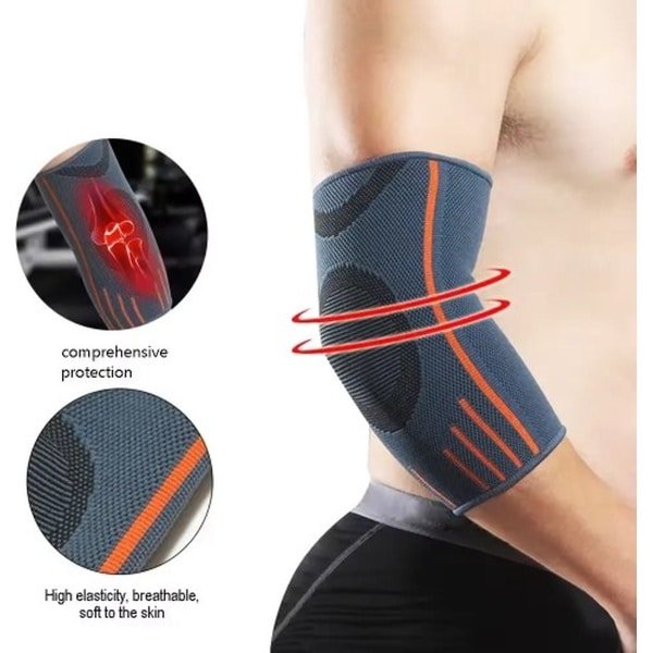 Elleboogbrace - Elleboogband Bescherming - Crossfit Fitness - Powerliften Basketbal - Tennis - Compressieband Maat M - Zwart