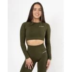 Eternity Long Sleeve Crop Top | CAPO FINALE - T-shirt crop top | M | Kleur Groen | Sportkleding | Activewear | Gymkleding | Fitnesskleding | Sportoutfit | Fitness | Hardlopen | Crossfit | Yoga | Pilates | Krachttraining