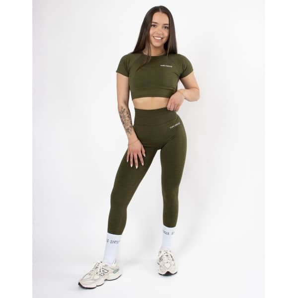 Eternity Short Sleeve Crop Top | CAPO FINALE - T-shirt crop top | XL | Kleur Groen | Sportkleding | Activewear | Gymkleding | Fitnesskleding | Sportoutfit | Fitness | Hardlopen | Crossfit | Yoga | Pilates | Krachttraining