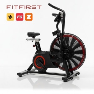 FitFirst AirBike X-65 Max - Met Trainings Apps - HIIT Trainer - Hometrainer - 7 Trainingsprogramma's - Ergonomische Handgrepen - Thuis Fitness