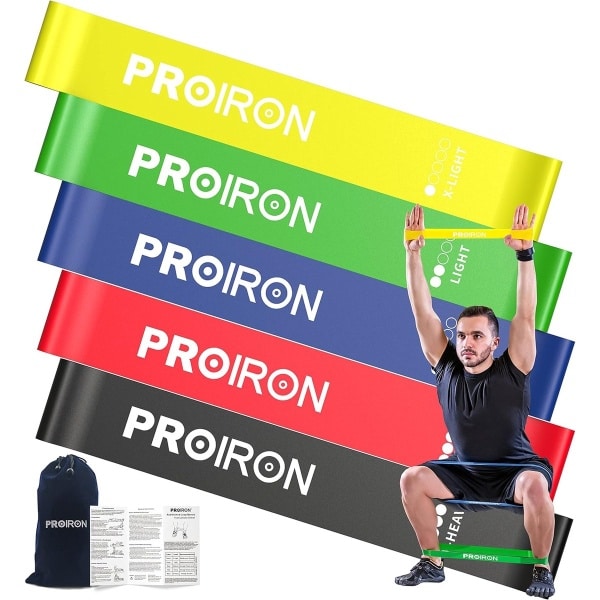 Fitness Weerstandsbanden Set - 5 Krachtweerstandsbanden voor Spieropbouw, Yoga, Pilates en Crossfit