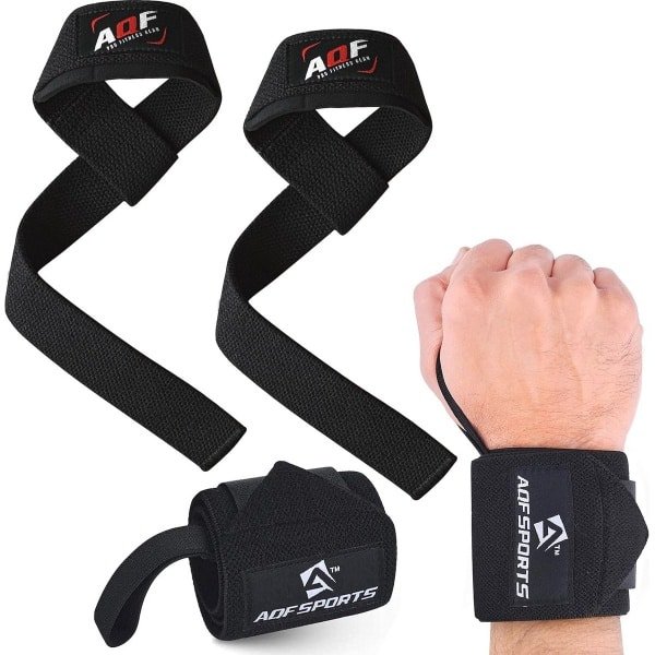 Gewichtheffen Polssteunen en Hijsbanden voor Deadliften en Krachttraining