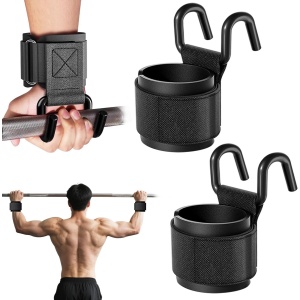 Gewichthefhaken - Gewichthefhaken (paar), Gewichthef polsbandhaken, Verstelbare Fitness Gewichthefhaken voor Heren en Dames voor Pull-ups, Deadlifts, Krachttraining en Fitnessoefeningen