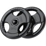 Halterschijven 2 x 5 kg met rubberen afwerking voor krachttraining