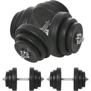 Halterset 40 kg voor Krachttraining en Fitness - Vloervriendelijk & Instelbaar Gewicht