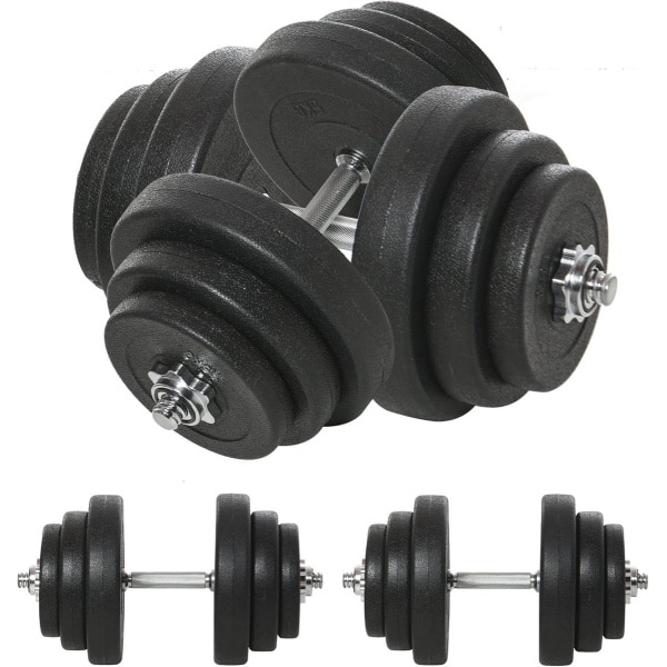 Halterset 40 kg voor Krachttraining en Fitness - Vloervriendelijk & Instelbaar Gewicht