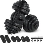 Halterset voor Krachttraining - 2 Korte Halters met 16 Gewichtsschijven (20/30/40 kg)