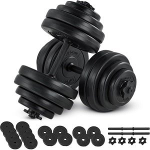 Halterset voor Krachttraining - 2 Korte Halters met 16 Gewichtsschijven (20/30/40 kg)