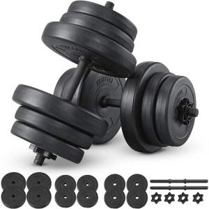 Halterset voor Krachttraining 40 kg met 2 Korte Halters en 12 Gewichtsschijven