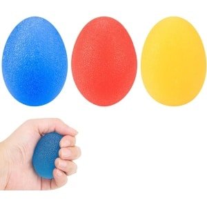 Handgrip krachttrainer - 3 stuks stressverlichtende ballen voor volwassenen en kinderen - handoefenballen - krachttraining - squishy om vinger en pols te trainen - rood - geel - blauw