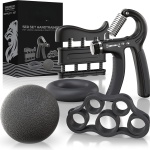 Handtrainer I Verbeterd concept 2023 I Set van 2 & 5 | Vingertrainer gripkrachttrainer | Onderarmtrainer vinger halter trainingsapparaat grip fitness krachttraining