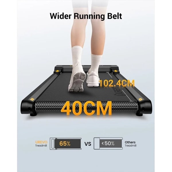 Hanimo Urtm022 Loopband - Loopband voor Thuis - Walking Pad - Wandelband Bureau Elektrisch - Wandelgebied 102.4x40cm - Afstandsbedienig - 1-6km/u - Fitnessapperatuur
