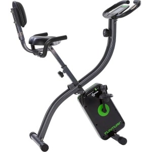 Hometrainer met Rugleuning - Opvouwbare Fitnessfiets met 8 Weerstandsniveaus en Tablethouder