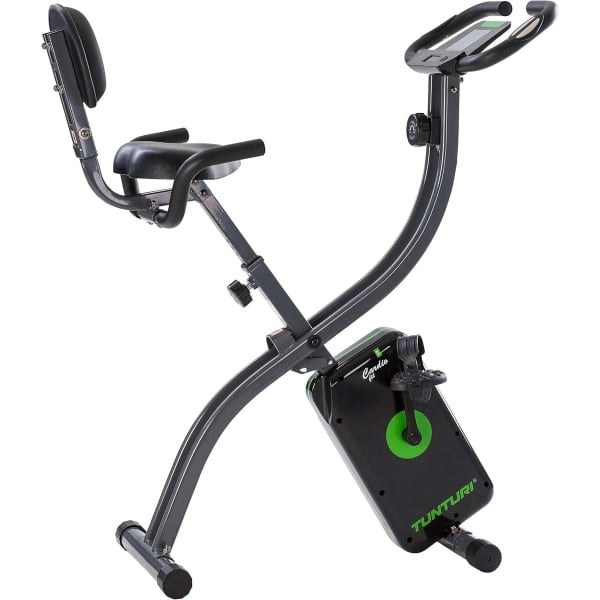 Hometrainer met Rugleuning - Opvouwbare Fitnessfiets met 8 Weerstandsniveaus en Tablethouder