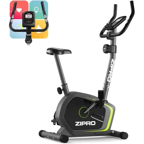 Hometrainer met magnetische weerstand voor volwassenen, tot 120 kg, zwart