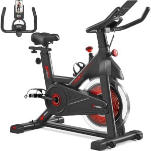 Hometrainer voor Thuis met LCD-Display en Waterfleshouder - Indoor Fietstrainer tot 110 kg