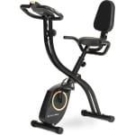 Inklapbare hometrainer voor thuis met app-bediening, rugleuning en hartslagmeting