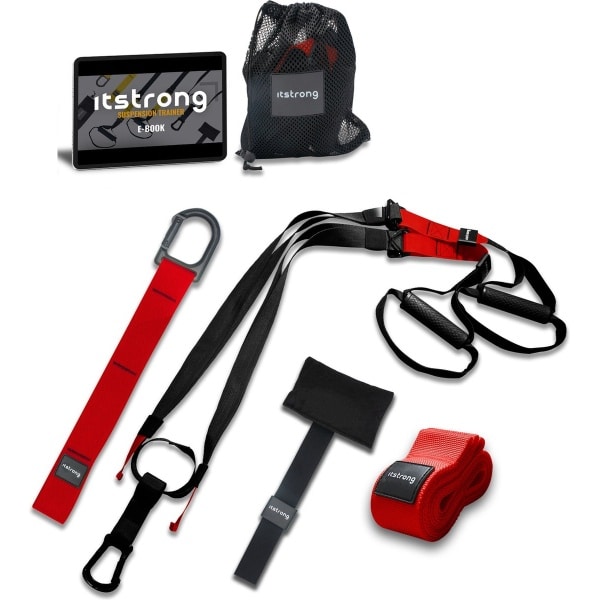 Itstrong TRX Suspension Trainer met Ebook - TRX Resistance Band - Calisthenics Weerstandsbanden - Fitness - Crossfit