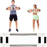 JGS ® Push Down Bar 20KG - Borsttrainer voor Vrouwen - Fitnessapparaat voor Thuis - Krachttraining voor Borst, Armen, Buik en Rug - Witte Variant