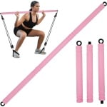 JGS ® Veelzijdige Trainingsstang met Weerstandsbanden voor Pilates en Krachttraining Thuis
