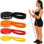 Jim24 Pull up bands - Weerstandsbanden - Resistance Bands - Fitness Elastiek - 4 banden - 4 Weerstanden - Fitness elastiek - Crossfit - Powerlifting banden - Sport - Fitness