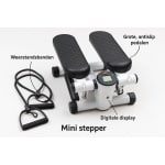 Jim24 Stepper - Fitness Stepper - Weerstandsbanden - Home Gym Stepper - Cardio Hometrainer - Met Display