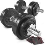 Korte Halterset met Gietijzeren Gewichtsschijven voor Effectieve Krachttraining