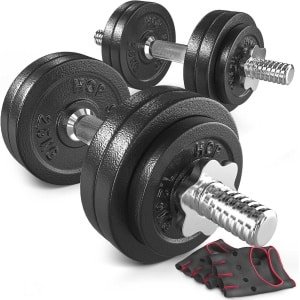 Korte Halterset met Gietijzeren Gewichtsschijven voor Effectieve Krachttraining