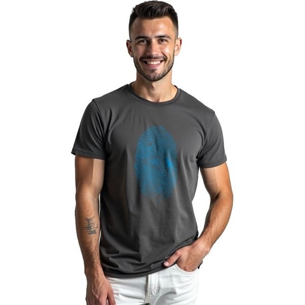 Kruskis Crossfit Fingerprint T-shirt Met Korte Mouwen Grijs M Man