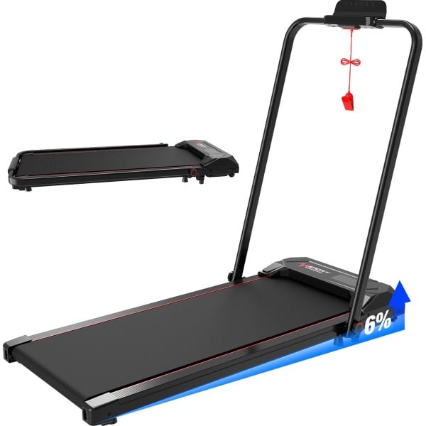 LIKESPORTING LS6 loopband-inklapbaar-met 6% helling- Opvouwbare loopband 1400W Voor Draagbare loopmachine- Compact loopband voor thuis of op kantoor