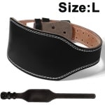 Lifting Belt - Powerliftriem - 15Cm Verstevigde Rugondersteuning Duurzaam Echt Leer Met Suede Binnenkant - 1 Stuk - Fitness En Krachttraining