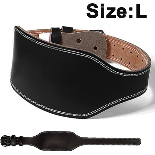 Lifting Belt - Powerliftriem - 15Cm Verstevigde Rugondersteuning Duurzaam Echt Leer Met Suede Binnenkant - 1 Stuk - Fitness En Krachttraining