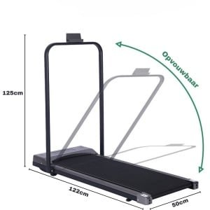 Livista Inklapbare Loopband - 1-8 km/h - Hometrainer voor Thuis - Wandel- & Hardloopband - LED Display - met Afstandsbediening - Compact & Stil